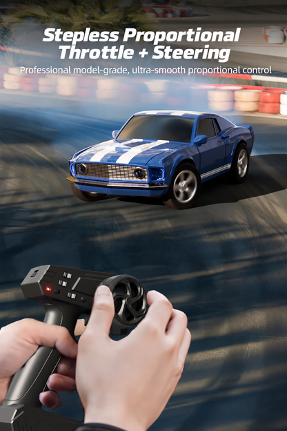 RACENT 1/64 Mustang RC Car Mini Retro Beast Proportional Control